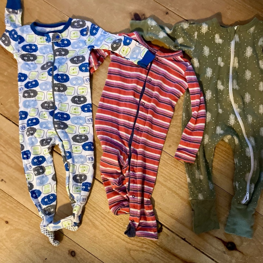 3 Organic Pajamas 12-18 months